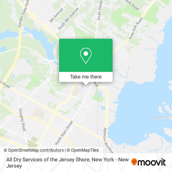 All Dry Services of the Jersey Shore map