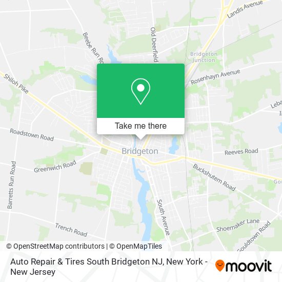 Auto Repair & Tires South Bridgeton NJ map