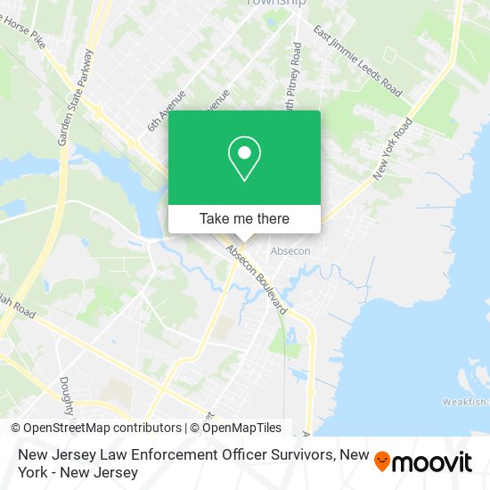 New Jersey Law Enforcement Officer Survivors map