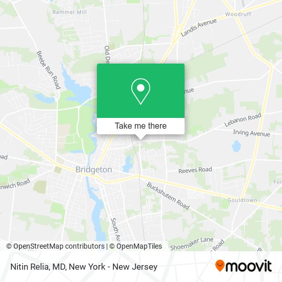 Nitin Relia, MD map