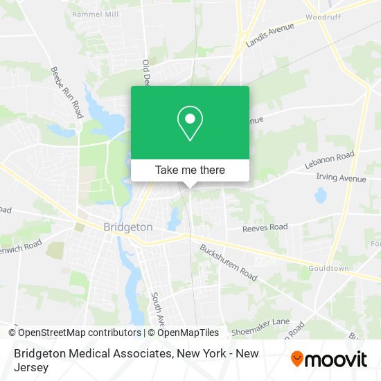 Bridgeton Medical Associates map