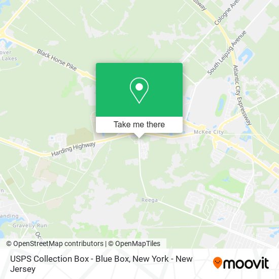 Mapa de USPS Collection Box - Blue Box