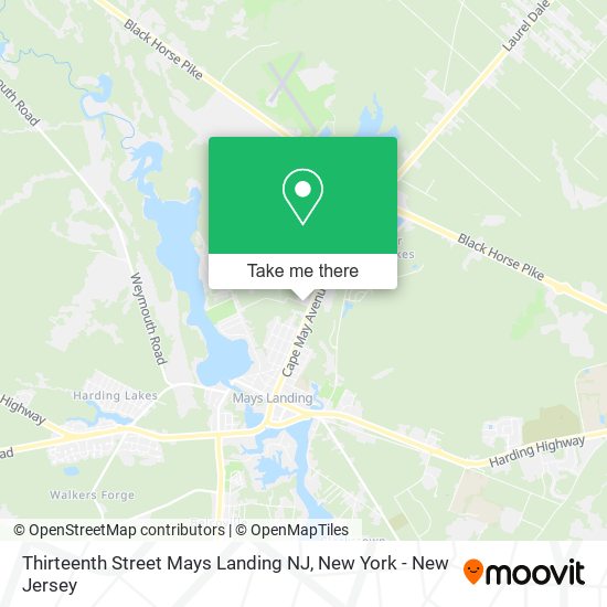 Mapa de Thirteenth Street Mays Landing NJ