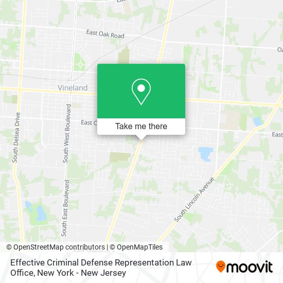 Effective Criminal Defense Representation Law Office map
