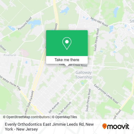 Evenly Orthodontics East Jimmie Leeds Rd map