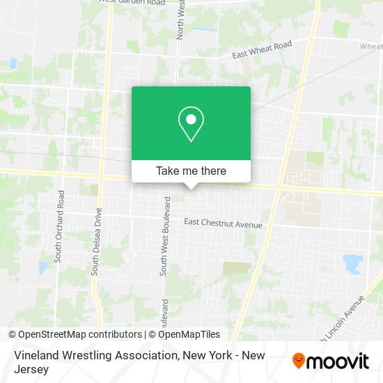 Mapa de Vineland Wrestling Association