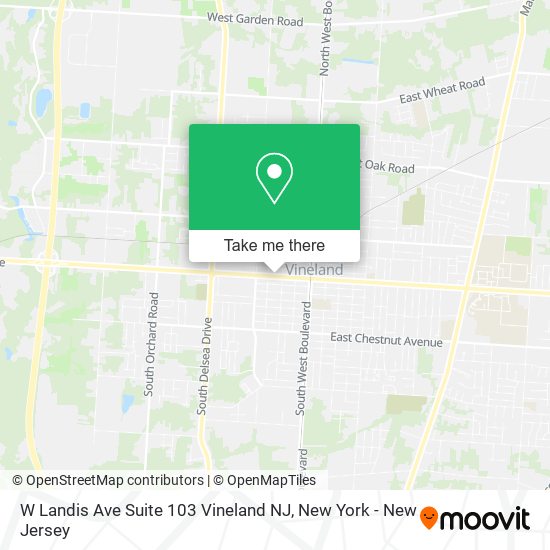 Mapa de W Landis Ave Suite 103 Vineland NJ