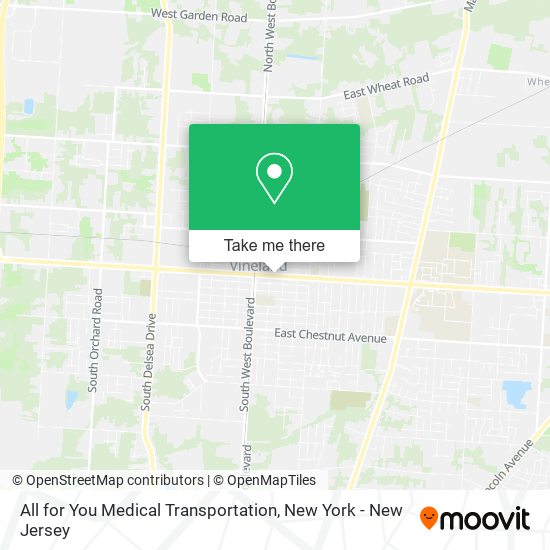 All for You Medical Transportation map