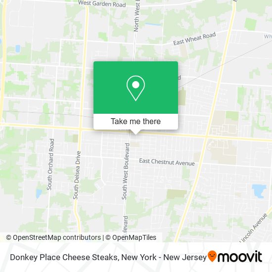 Mapa de Donkey Place Cheese Steaks