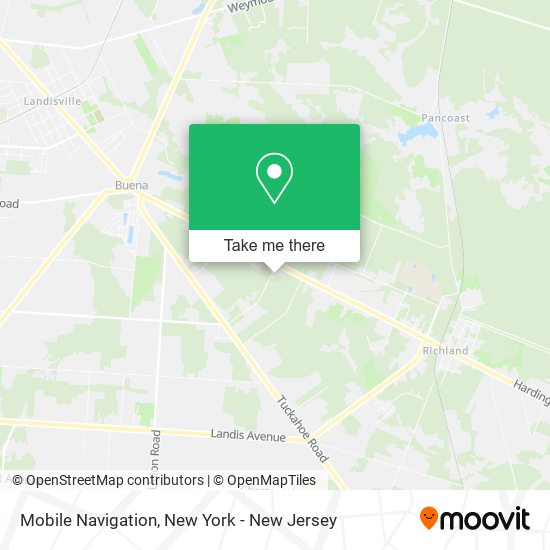 Mobile Navigation map