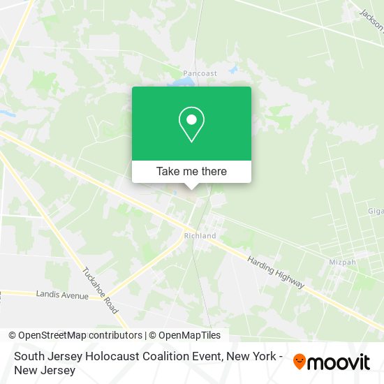 Mapa de South Jersey Holocaust Coalition Event