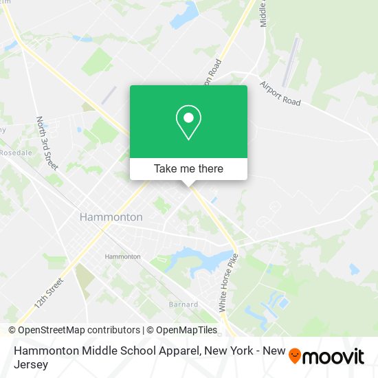 Mapa de Hammonton Middle School Apparel