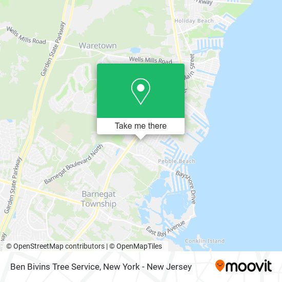 Mapa de Ben Bivins Tree Service