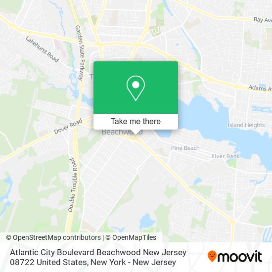 Atlantic City Boulevard Beachwood New Jersey 08722 United States map