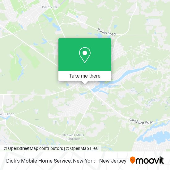 Dick's Mobile Home Service map