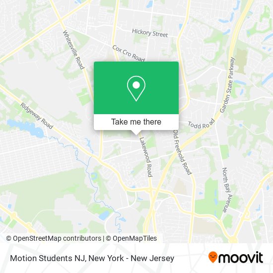 Mapa de Motion Students NJ