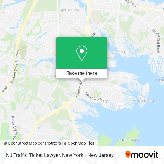 Mapa de NJ Traffic Ticket Lawyer