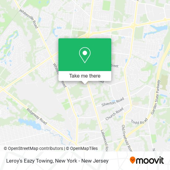 Leroy's Eazy Towing map