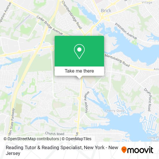 Reading Tutor & Reading Specialist map