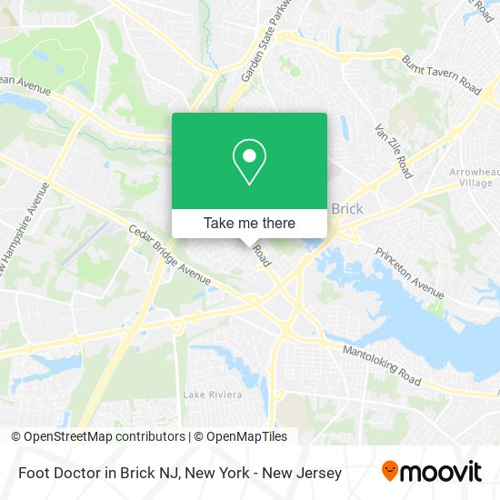 Mapa de Foot Doctor in Brick NJ