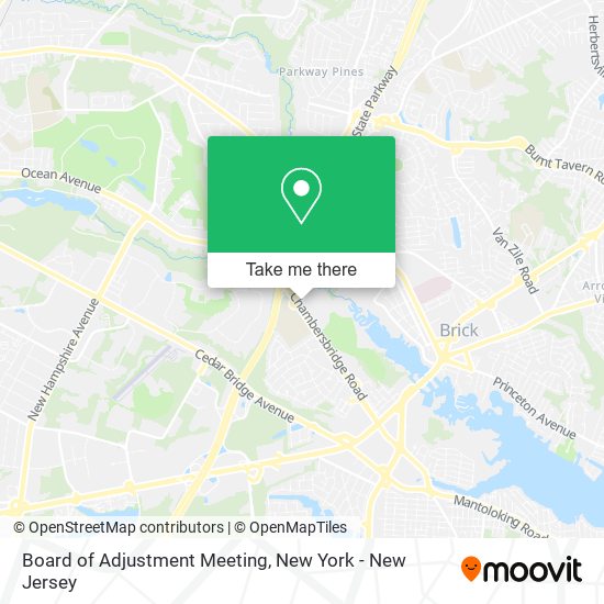 Mapa de Board of Adjustment Meeting