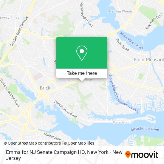 Emma for NJ Senate Campaign HQ map