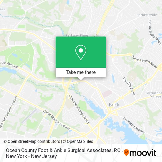 Mapa de Ocean County Foot & Ankle Surgical Associates, P.C.