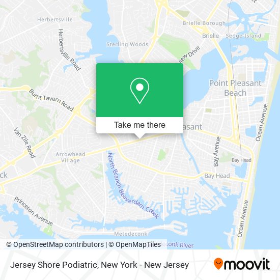 Jersey Shore Podiatric map