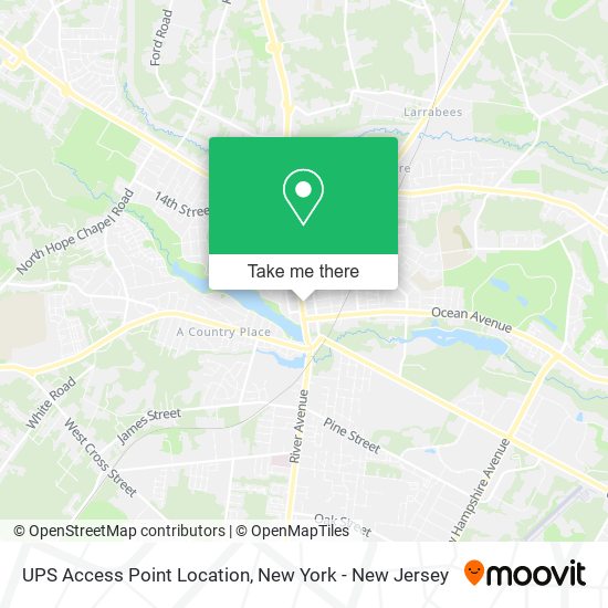 UPS Access Point Location map