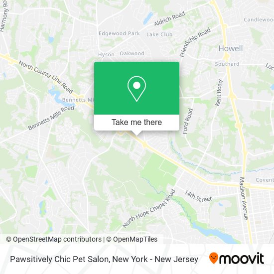 Mapa de Pawsitively Chic Pet Salon