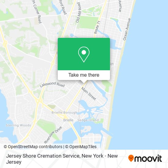 Mapa de Jersey Shore Cremation Service