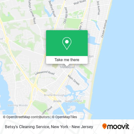 Betsy's Cleaning Service map