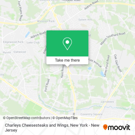 Charleys Cheesesteaks and Wings map