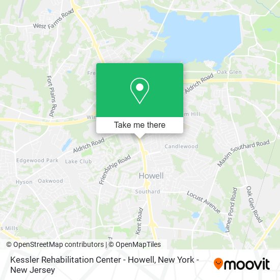 Kessler Rehabilitation Center - Howell map