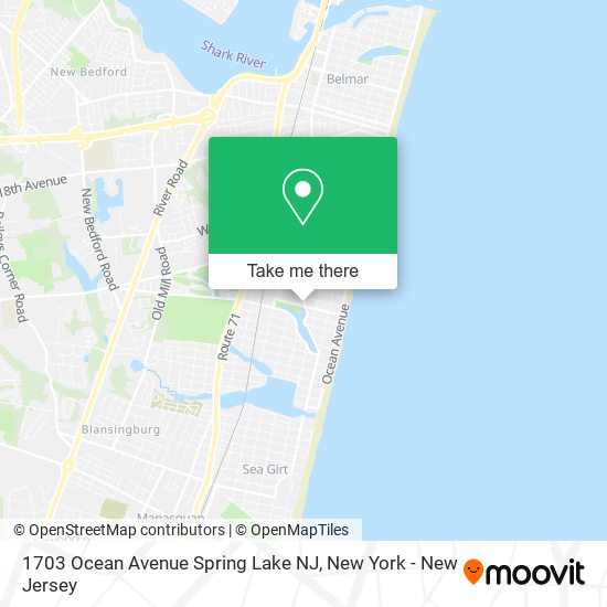 Mapa de 1703 Ocean Avenue Spring Lake NJ