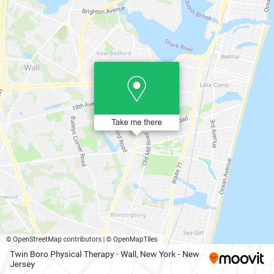 Twin Boro Physical Therapy - Wall map