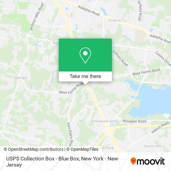 Mapa de USPS Collection Box - Blue Box