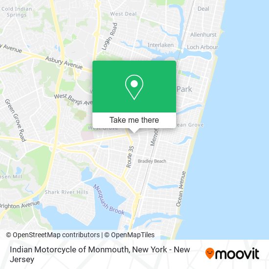 Indian Motorcycle of Monmouth map