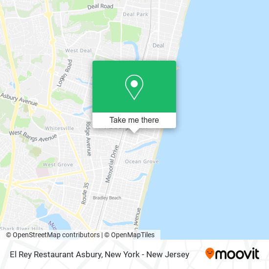 Mapa de El Rey Restaurant Asbury