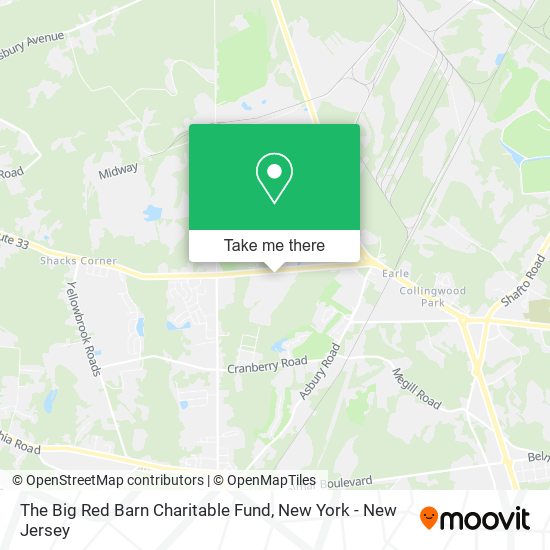 The Big Red Barn Charitable Fund map