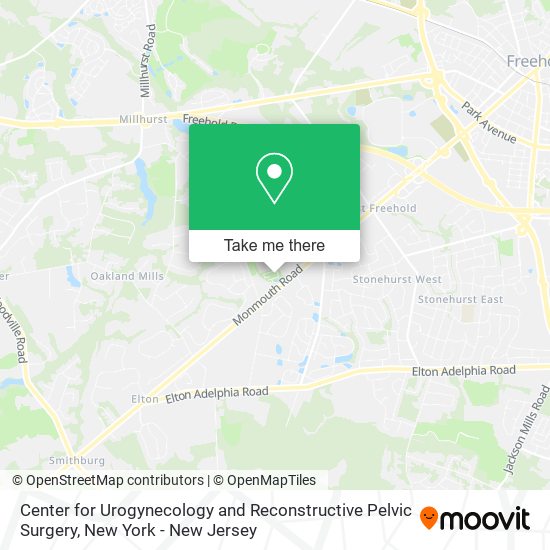 Center for Urogynecology and Reconstructive Pelvic Surgery map