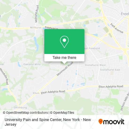 University Pain and Spine Center map