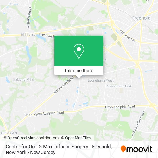 Center for Oral & Maxillofacial Surgery - Freehold map