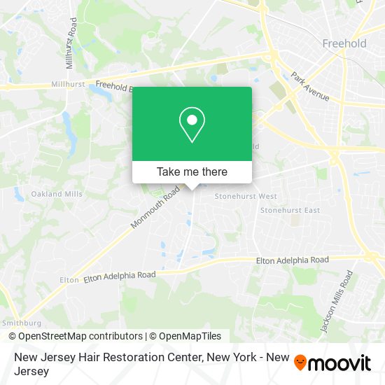 New Jersey Hair Restoration Center map