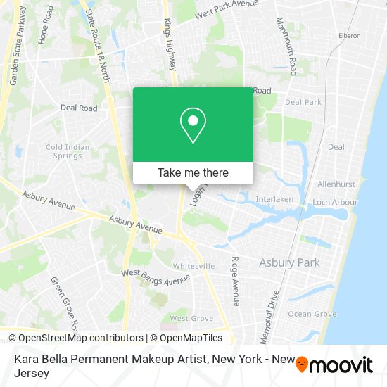 Kara Bella Permanent Makeup Artist map