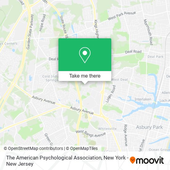 The American Psychological Association map