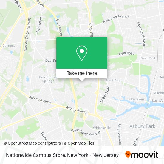 Nationwide Campus Store map