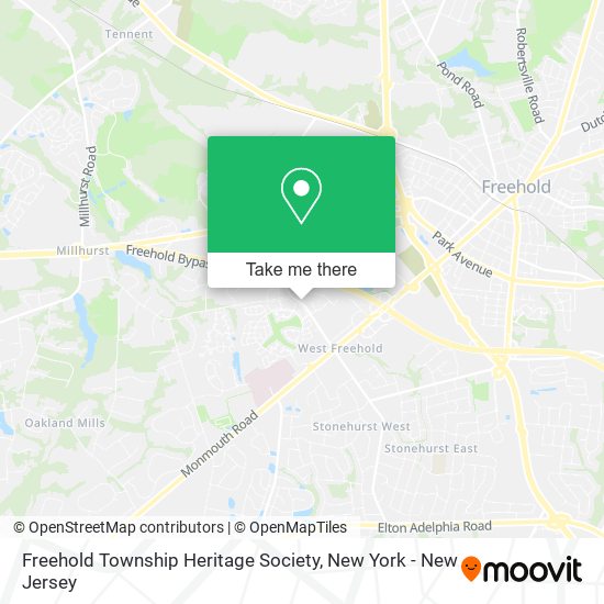 Freehold Township Heritage Society map