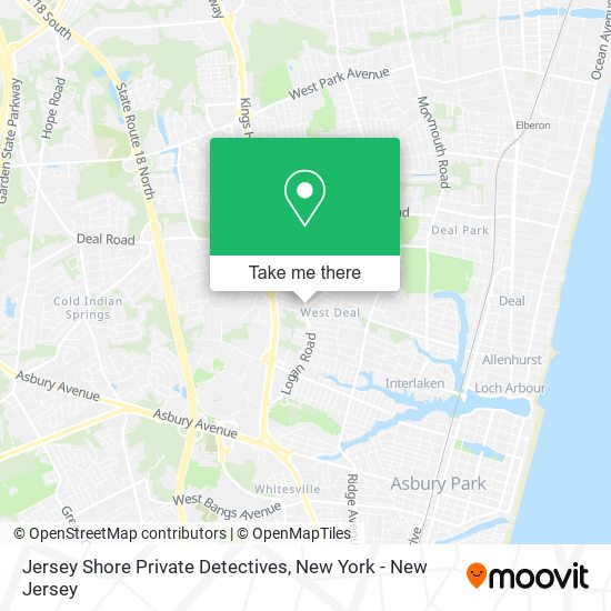 Mapa de Jersey Shore Private Detectives