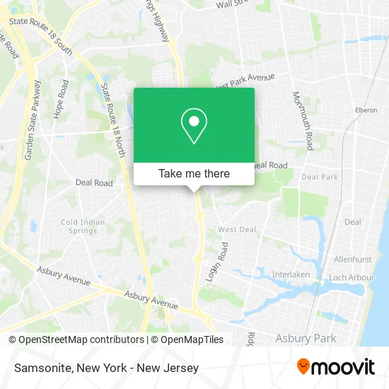 Samsonite map